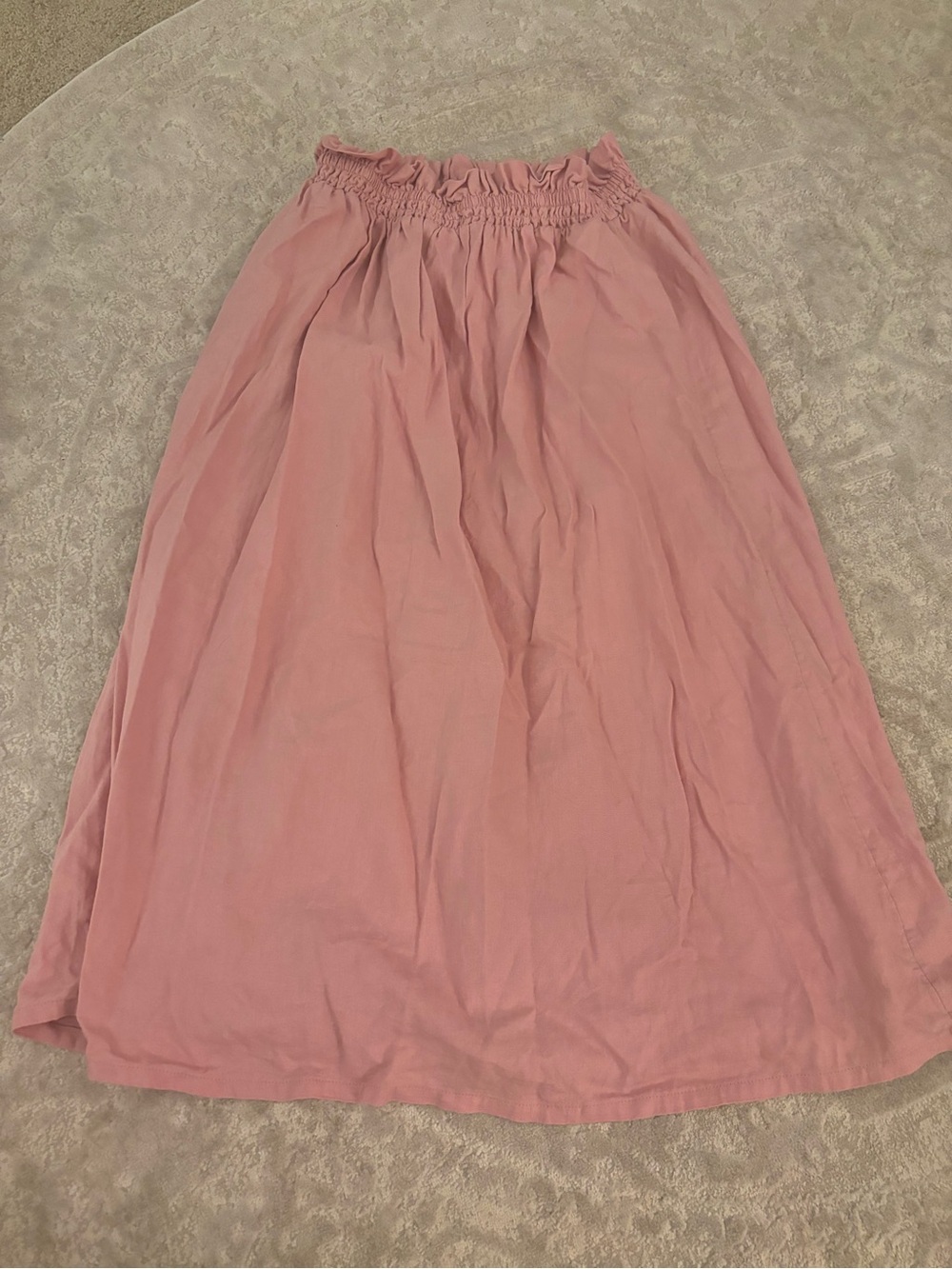 a new day Blush Pink Maxi Skirt with Smocked Waist